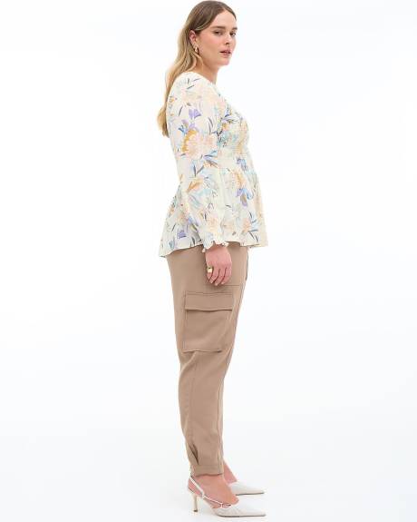Responsible, Long-Sleeve Smocked Blouse - Addition Elle