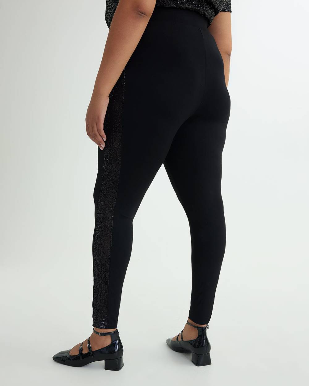Legging noir avec paillettes tissu responsable Essentiels PENN. Penningtons