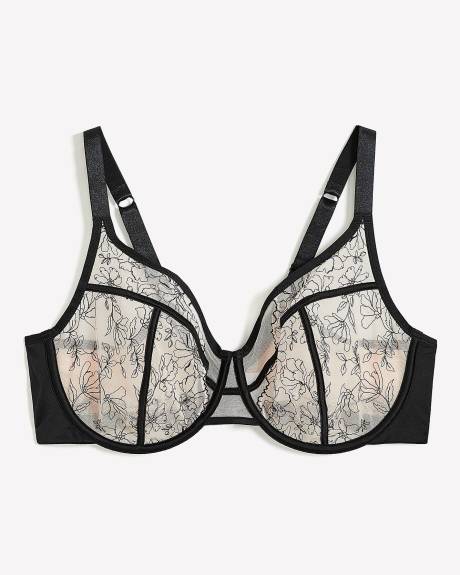 Soutien-gorge non doublé en dentelle avec armatures - Déesse Collection