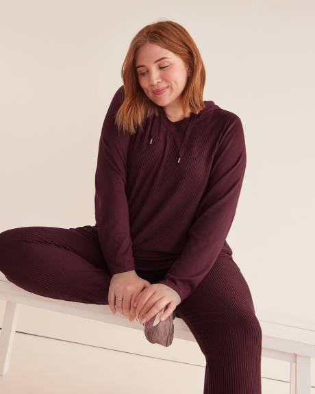 Haut en tricot côtelé avec capuche - Active Zone