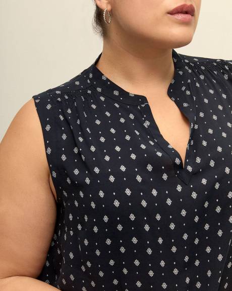 Blouse tunique sans manches, tissu responsable