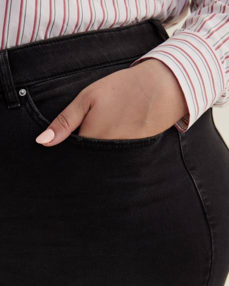 Responsible, Curvy-Fit High-Rise Wide-Leg Jeans, Black Wash - d/C Jeans