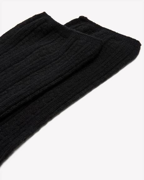 Chaussettes noires texturées