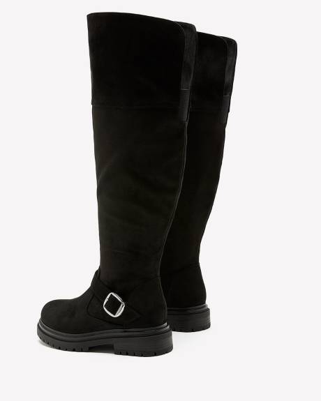 Extra Wide Width and Wide Calf, Over-the-Knee Microsuede Boot