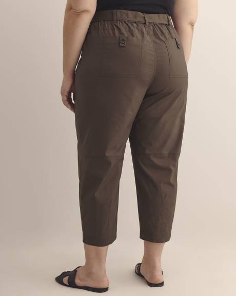Pantalon écourté en coton à jambe ballon