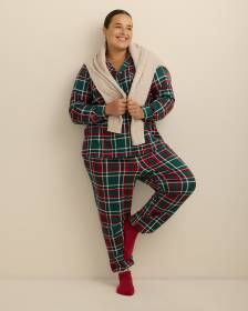 Blue Plaid Brushed Pyjama Set - ti Voglio
