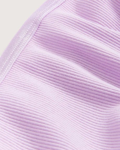 Culotte taille baisse côtelée à imprimé - tiVOGLIO