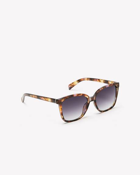 Plastic Butterfly Sunglasses in Purple Tortoise