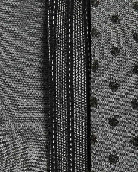 Bas de nylon noirs courts, ens. de 3