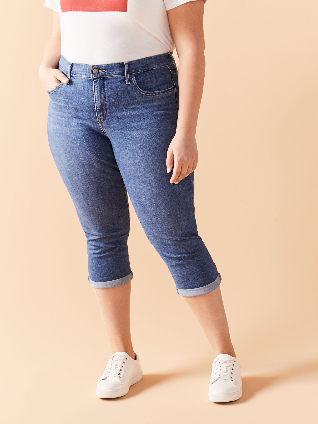 levi capri jeans plus size