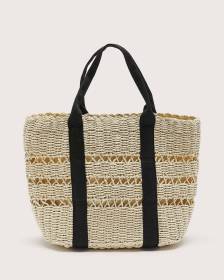 Straw Tote Beach Bag
