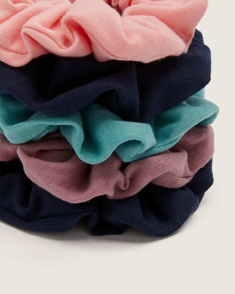 Jersey Knit Scrunchies, Set of 5 - Active Zone