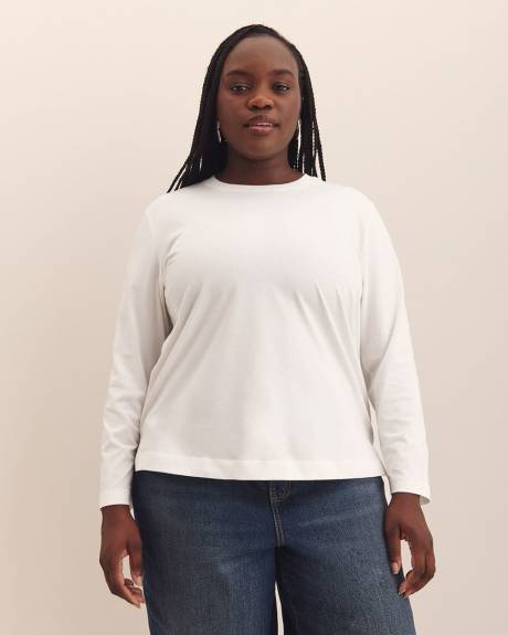 T-shirt à manches longues et col rond - Addition Elle - Essentiels PENN.