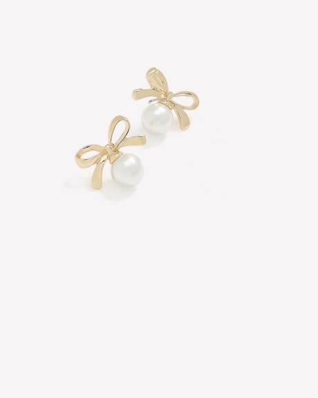 Boucles d'oreilles en forme de boucle avec perle