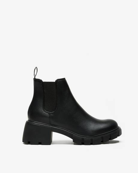 Wide Width, Black Leather Howler Boot - Steve Madden