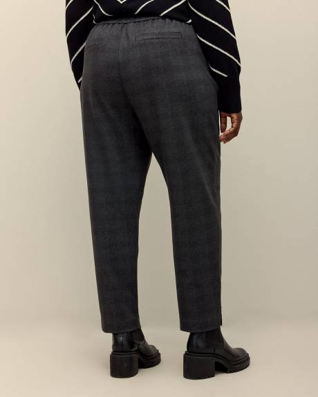 Pantalon carreauté essentiel en pointe de Rome à jambe fuselée, petite, tissu responsable