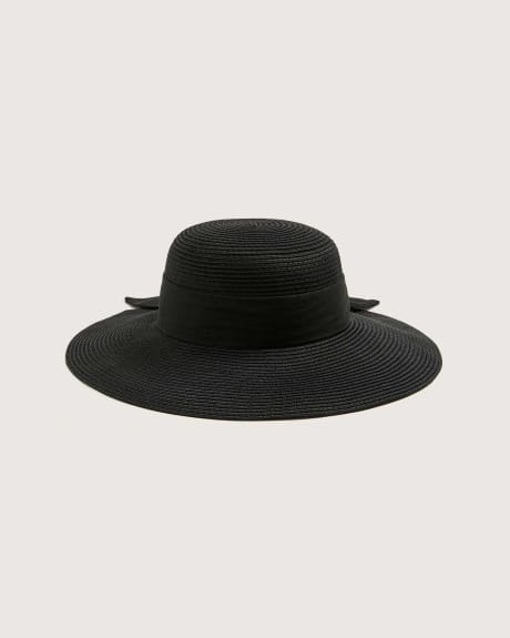 Straw Hat With Floppy Brim and Ribbon - In Every Story