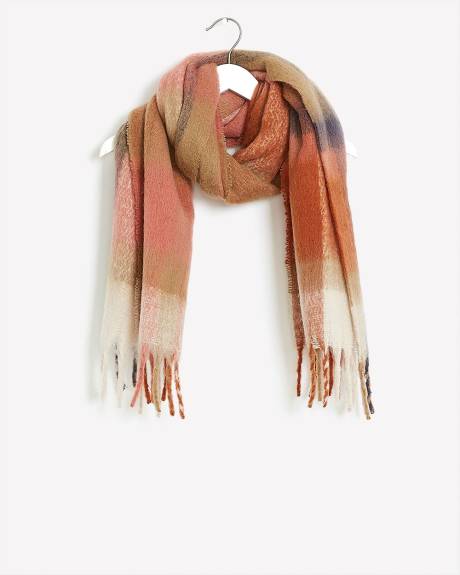 Oversized Plaid Scarf