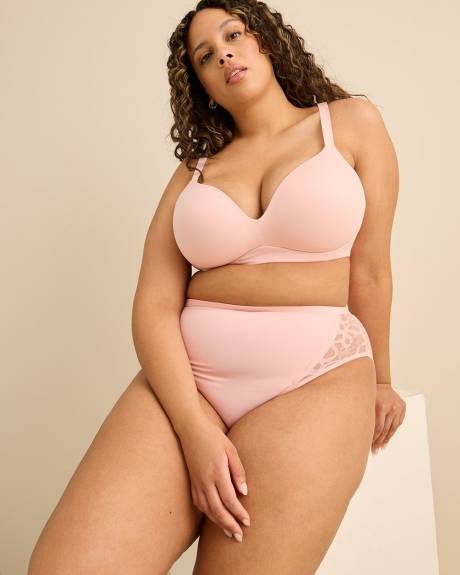 Culotte &eacute;chancr&eacute;e rose avec dentelle, maintien l&eacute;ger - D&eacute;esse Collection