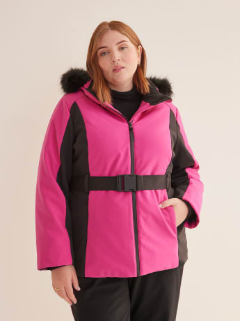 Responsible, Pink & Black Quilted Snow Jacket - Active Zone