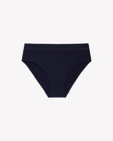 Culotte échancrée en mélange de coton avec élastique en dentelle à la taille - ti Voglio