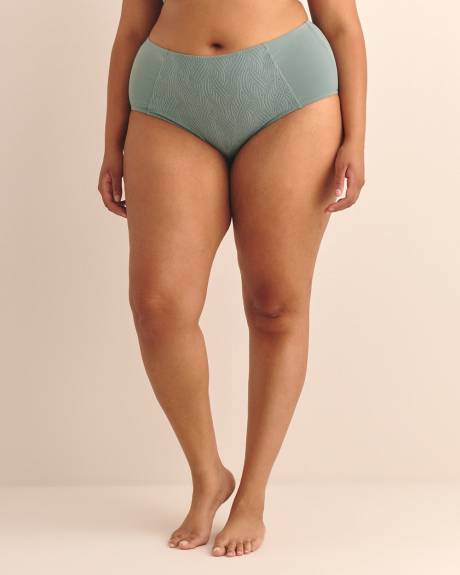 Microfibre Brief with Printed Lace Panel - ti Voglio
