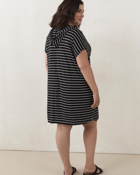 Responsible, Striped Swim Cover Up with Hood Active Zone Penningtons