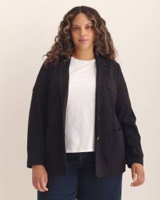 Responsible, Black Ponte de Roma Jacket with Tailoring Collar