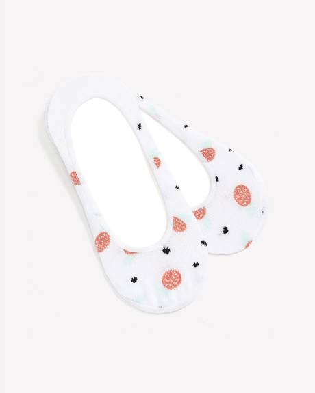 Chaussettes invisibles avec imprimé d'ananas