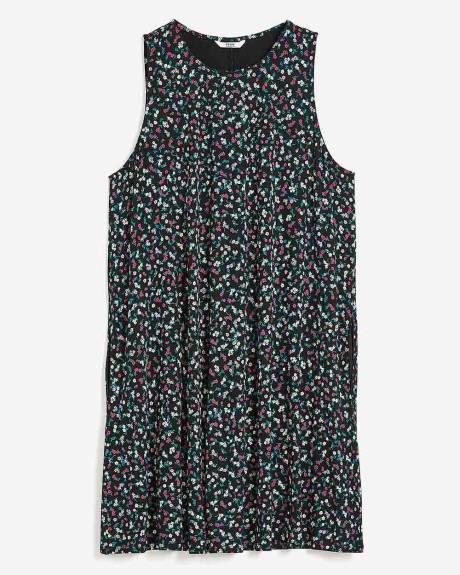 Robe évasée sans manches avec poches, tissu responsable