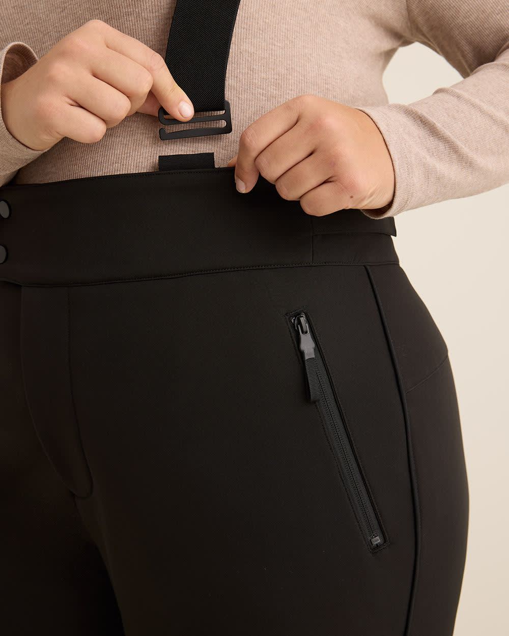 Black Snow Pants with Suspenders - Active Zone Black Snow Pants with Suspenders - Active Zone