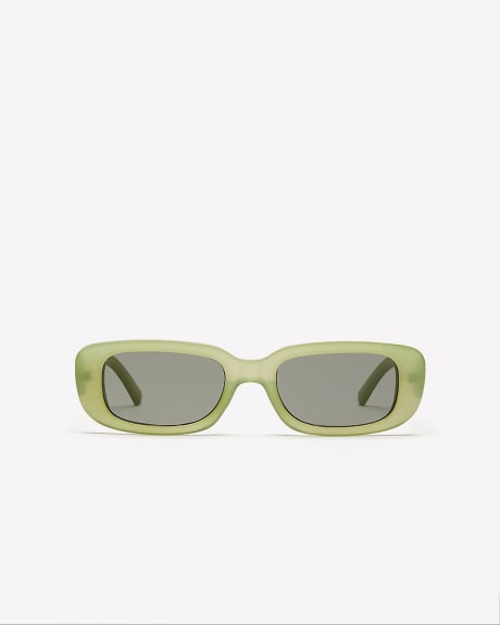 Square Frame Plastic Sunglasses
