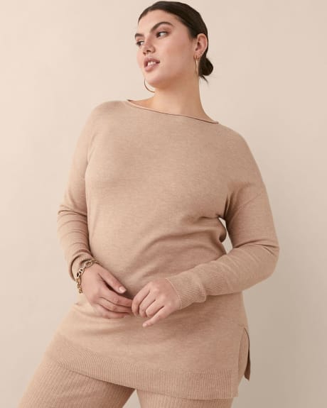 Tunic Sweater With Side Slits - Addition Elle