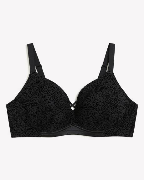Zebra Wirefree Mesh Plunge Bra - Déesse Collection