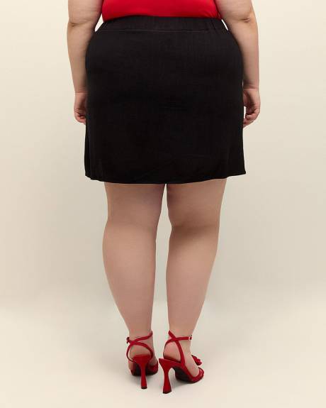 Jupe-short nautique en mélange de lin