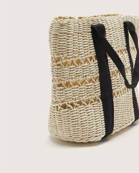 Straw Tote Beach Bag