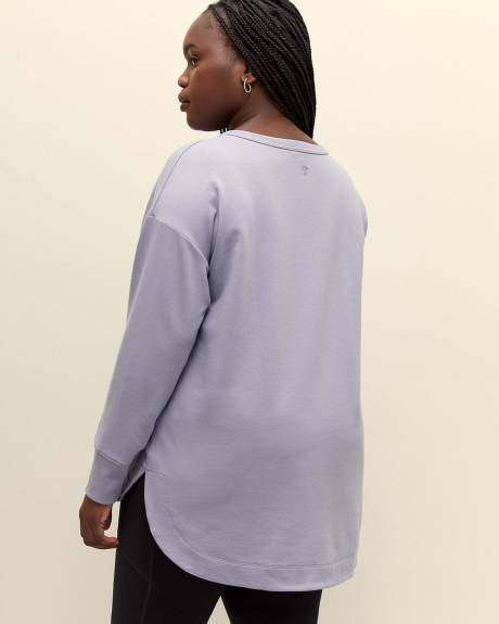 French Terry Henley Pullover Sweatshirt - Active Zone
