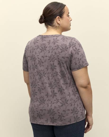 T-shirt imprimé à col rond, coupe galbée - Essentiels PENN.