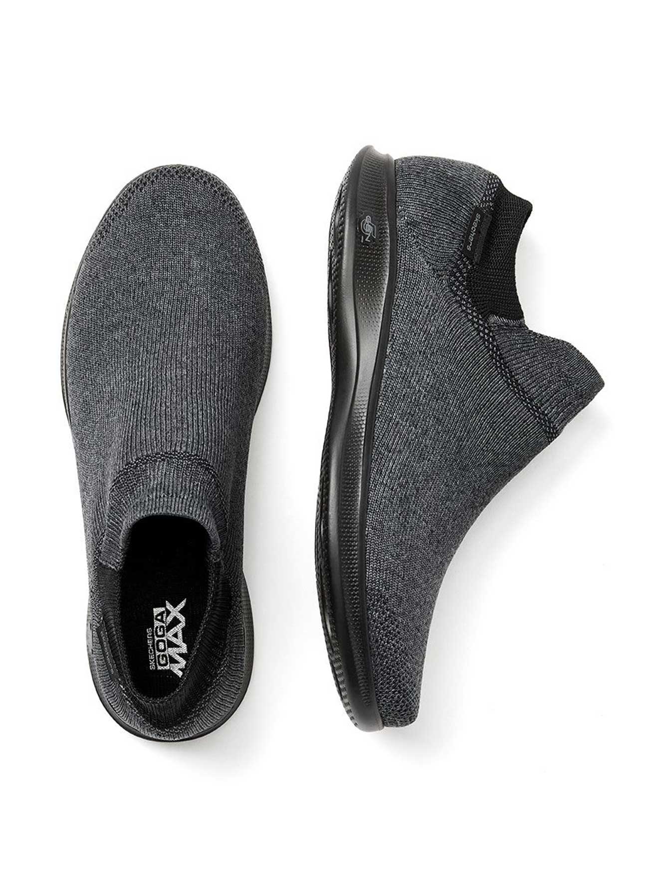 skechers stretch knit black