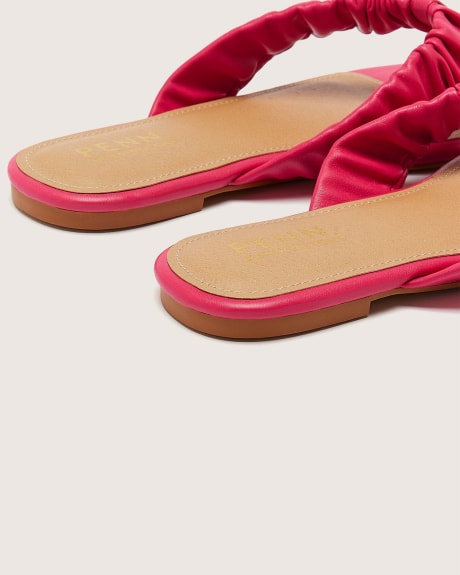 Extra-Wide Width, Scrunched Thong Flip-Flop Sandal