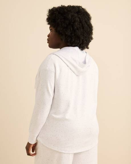 Responsible, Hooded Jacket in Nep Yarn with Zipper - Active Zone