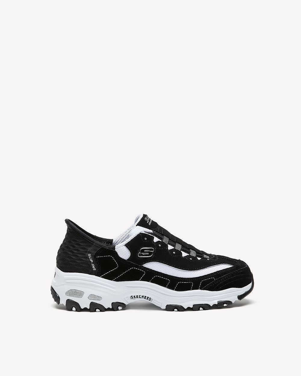 Wide Width, D'Lites Slip-On Sneakers - Skechers