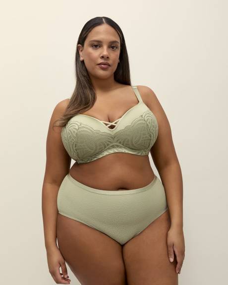 Soutien-gorge pigeonnant avec dentelle, sans armatures - Déesse Collection