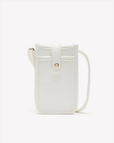 Sac en cuir grainé pour téléphone cellulaire