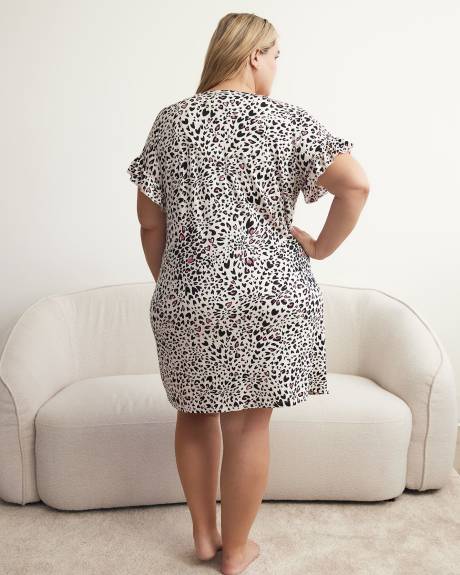 Short Sleepshirt with Ruffled Sleeves - ti Voglio