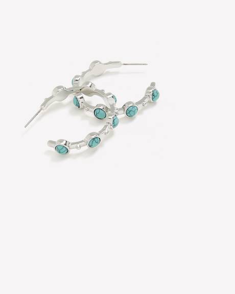 Open Hoop Western-Style Earrings
