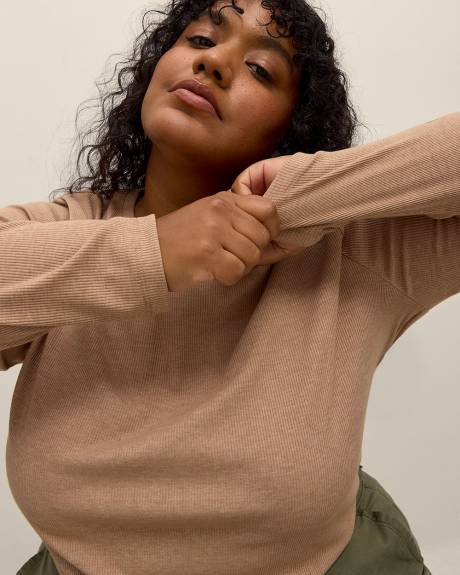 T-shirt côtelé, coupe boyfriend - Essentiels PENN.
