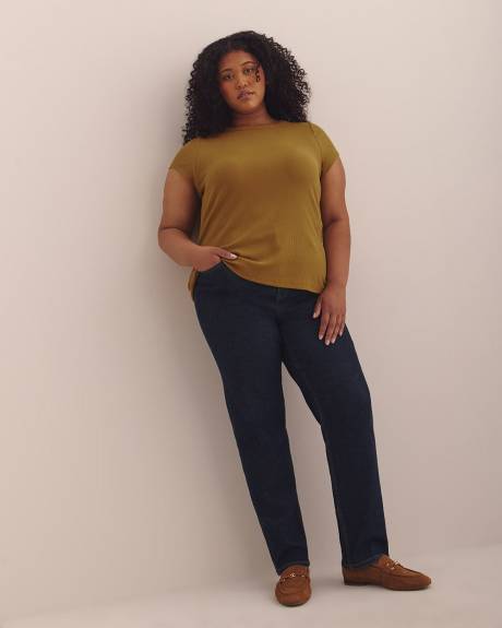 T-shirt ajust&eacute; c&ocirc;tel&eacute; &agrave; col rond - Essentiels PENN.