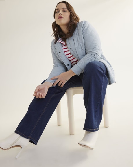 Veste-chemise matelassée unie