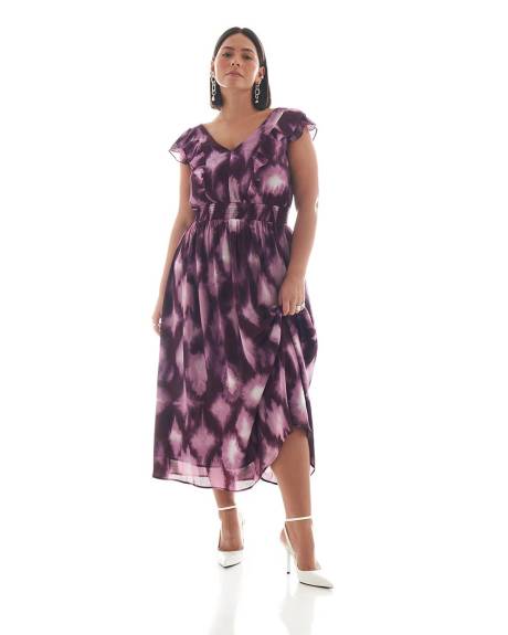 Fit and Flare Maxi Dress - Addition Elle